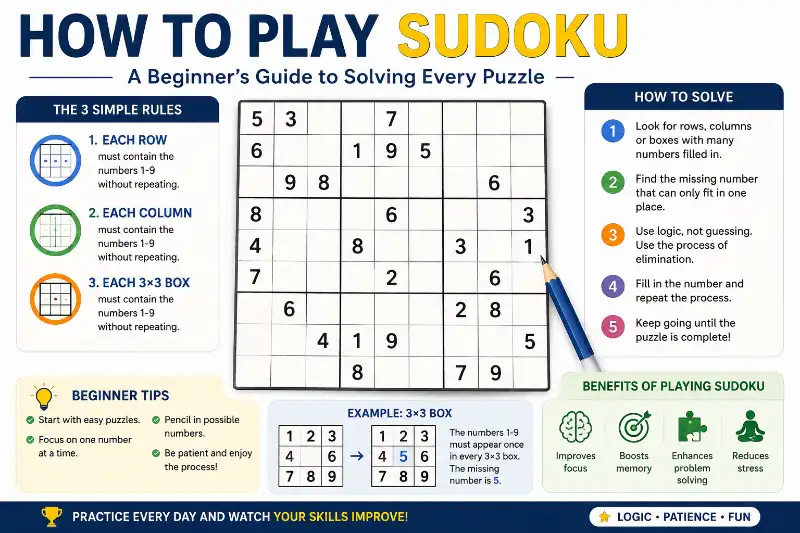 How to Play Sudoku: A Beginner's Guide to Solving Every Puzzle
